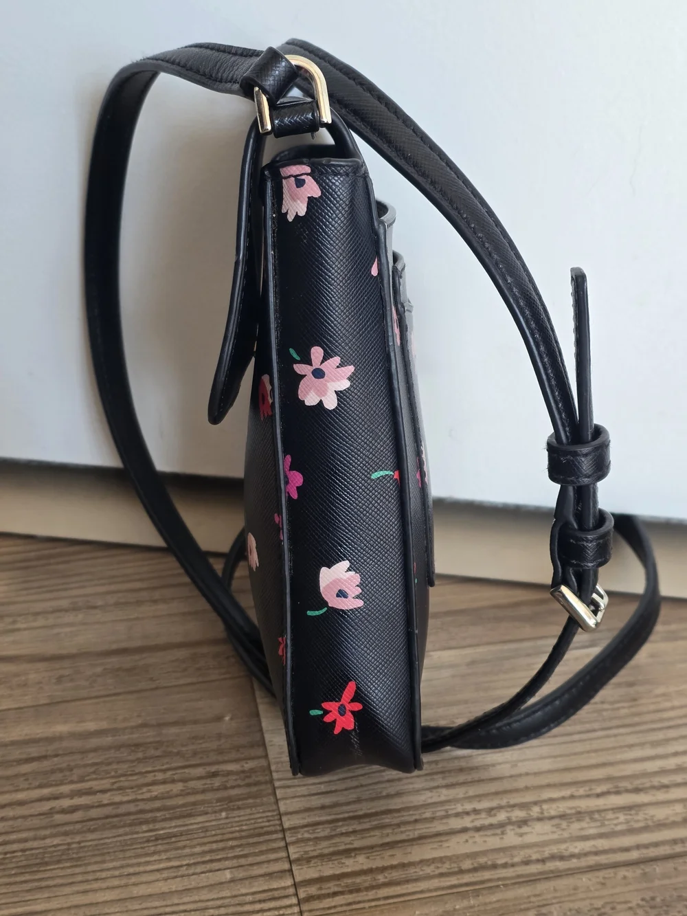 Kate Spade Black Floral Crossbody Phone Bag